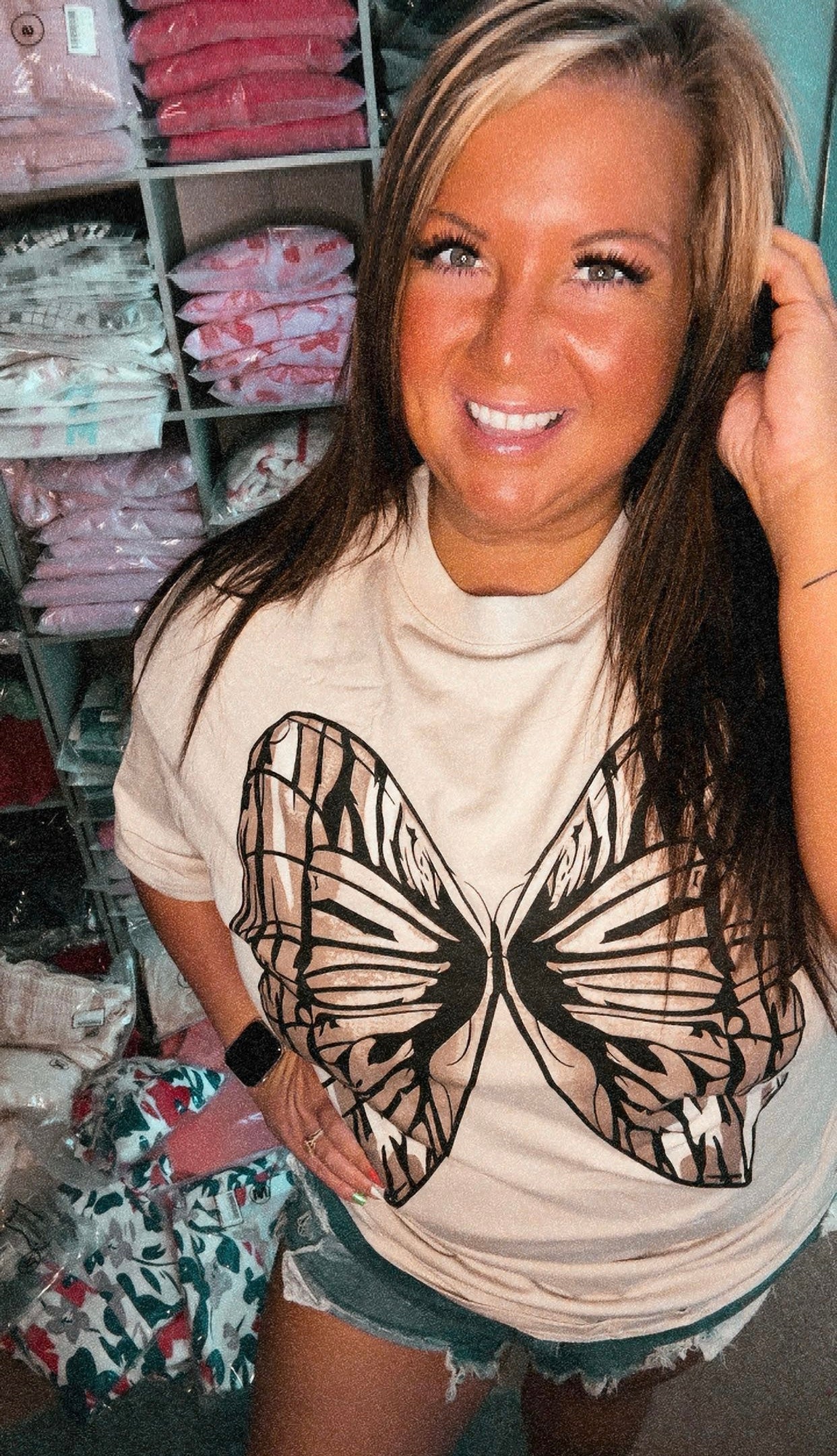 OVERSIZED Camo Bow Tee
