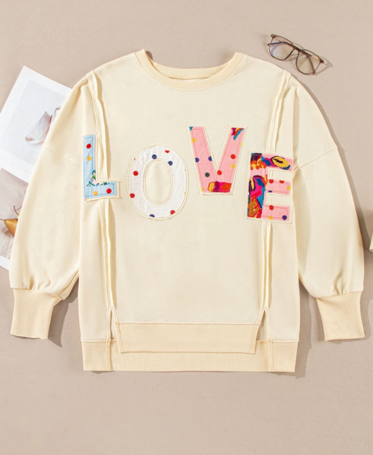 LOVE Patchwork Sweatshirt