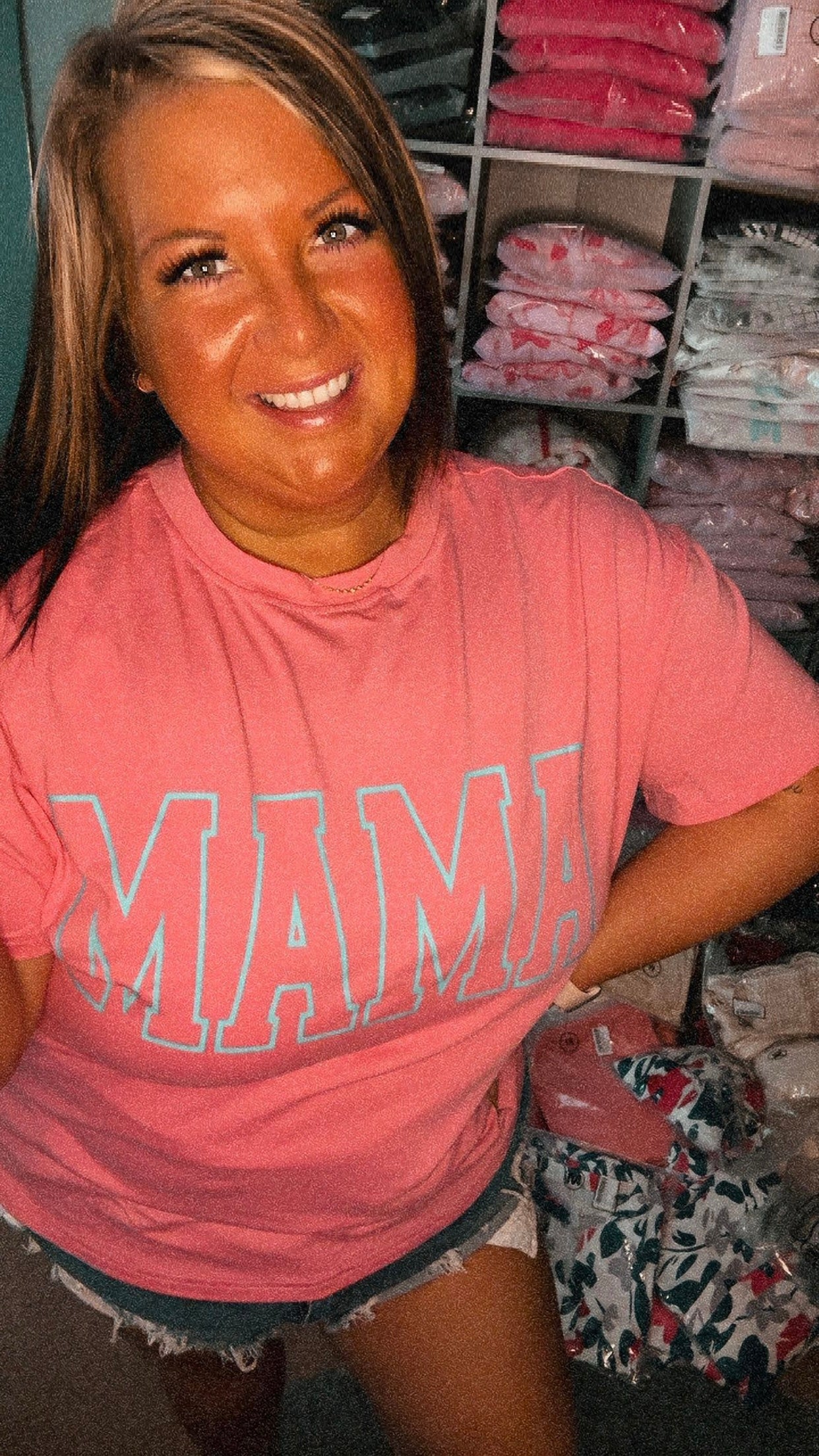 Mama Hot Pink Tee