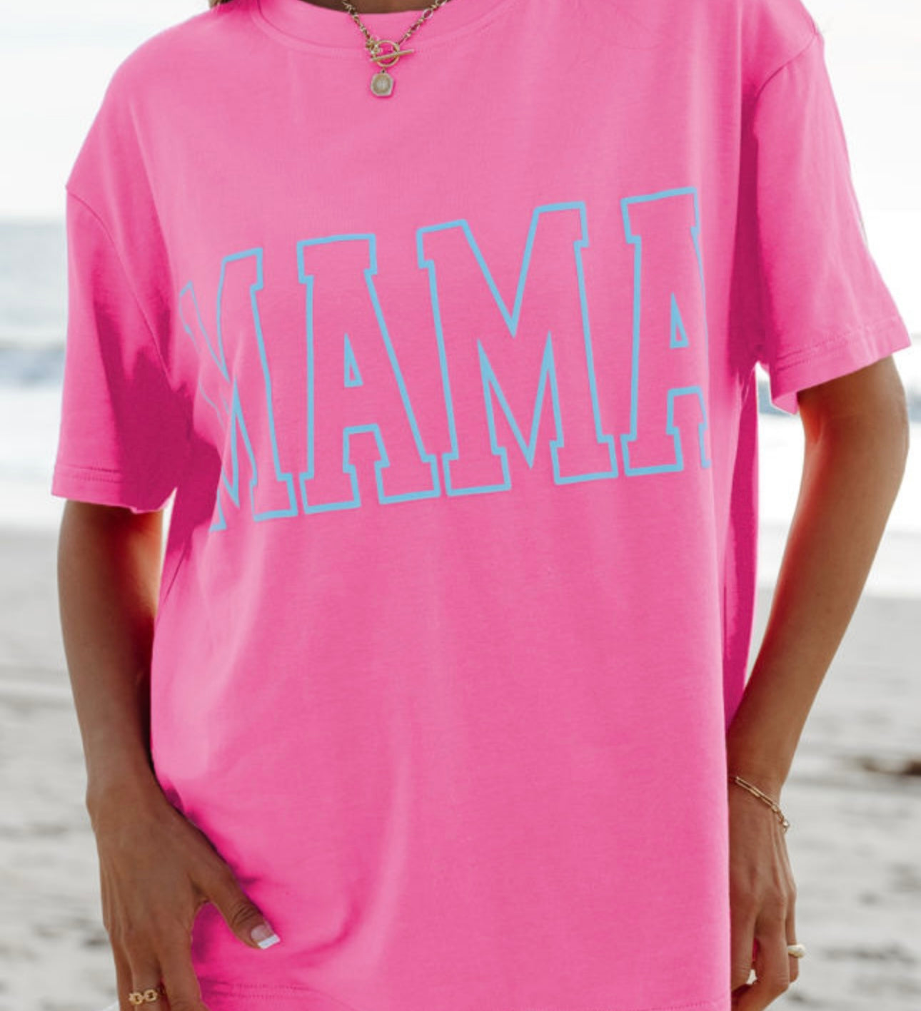 Mama Hot Pink Tee