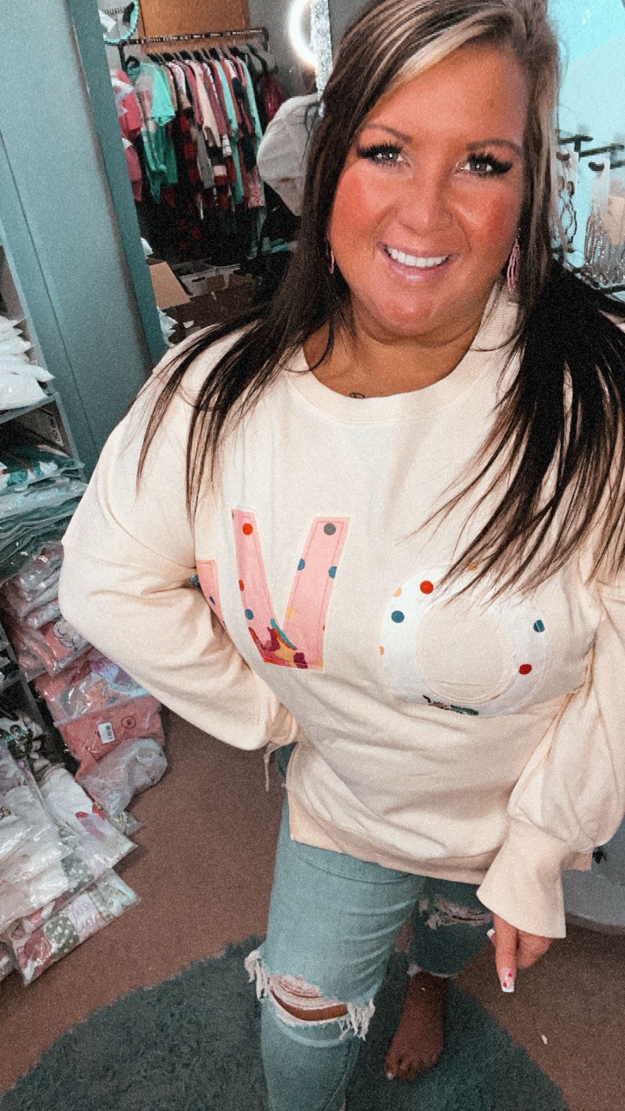 LOVE Patchwork Sweatshirt