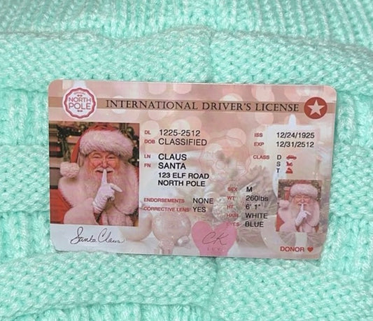 Santa Drivers License