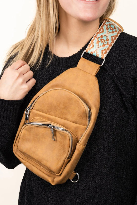 Brown Leather Crossbody Bag