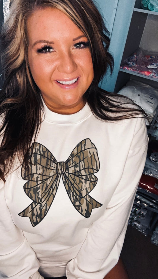 Camo Bow Cutie Sweatshirt