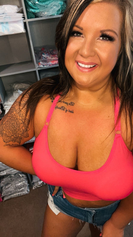 Hot Pink Sports Bra Bralette