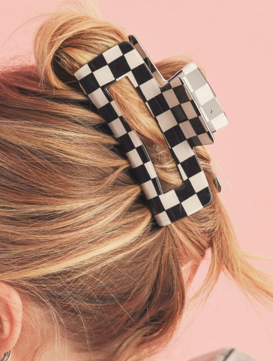 Checkered Hair Clip