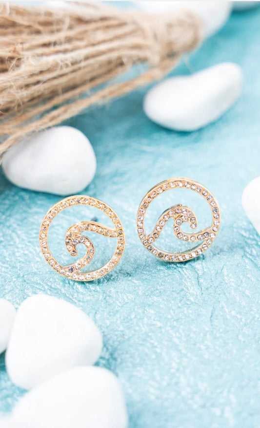 Gold Beachy Wave Earrings