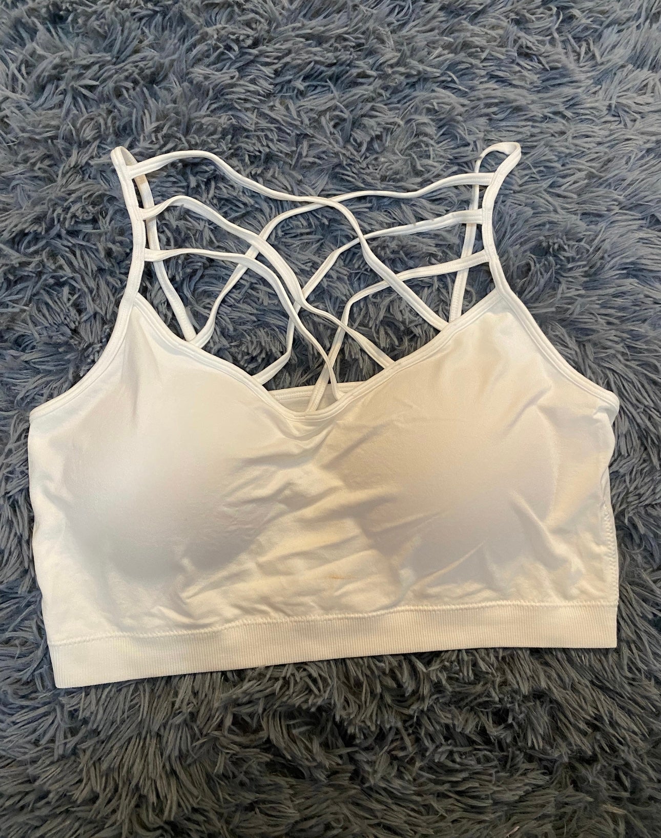 White Caged Front Bralette