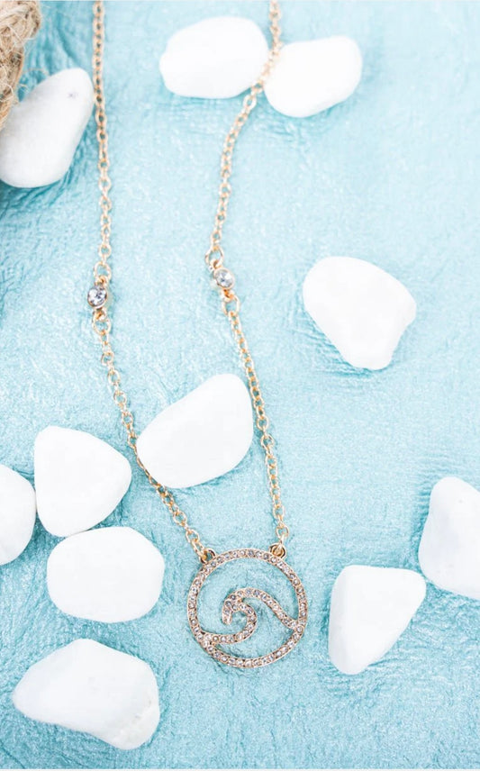 Gold Beachy Wave Necklace