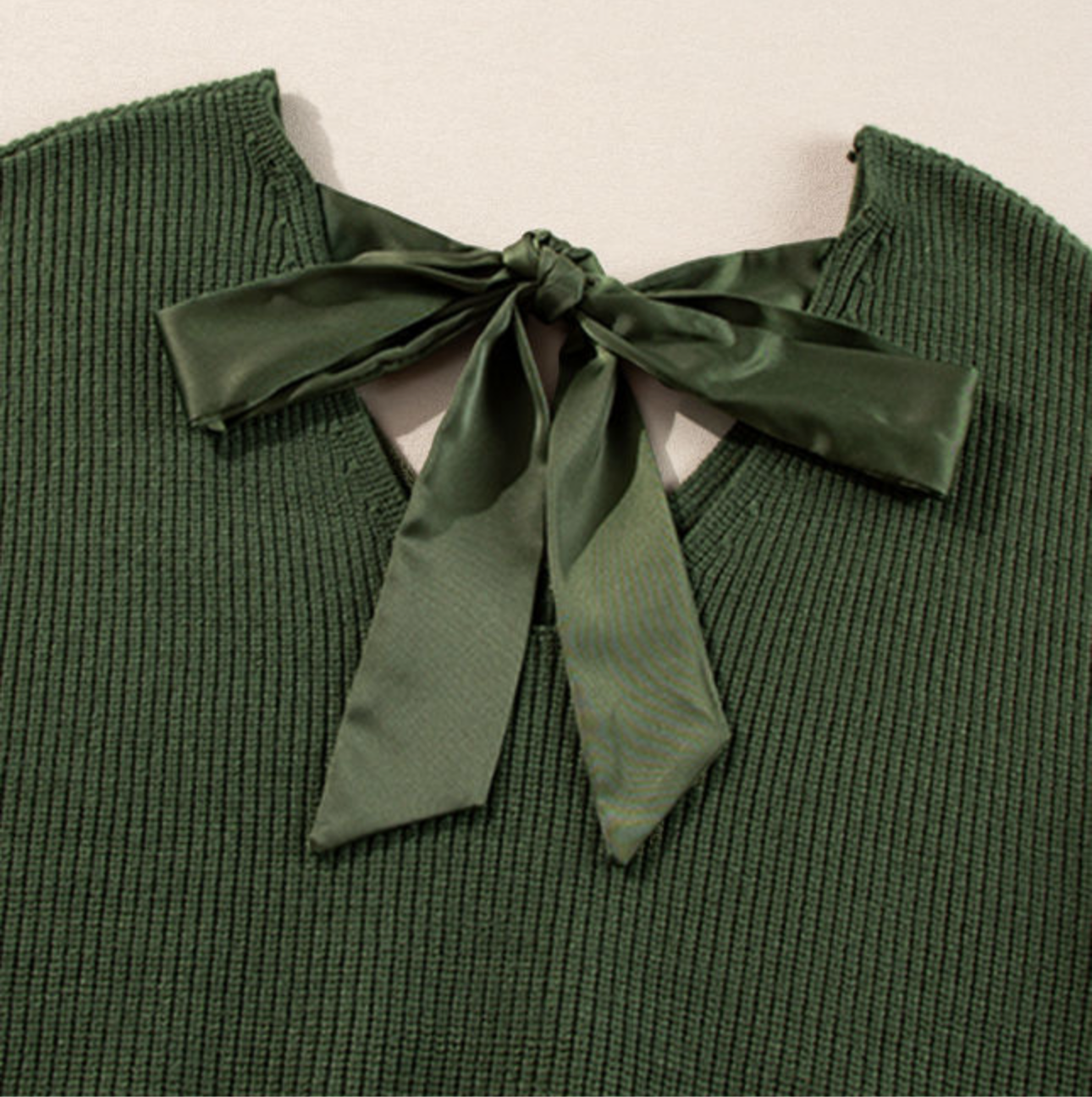 Green Bow Tie Sweater