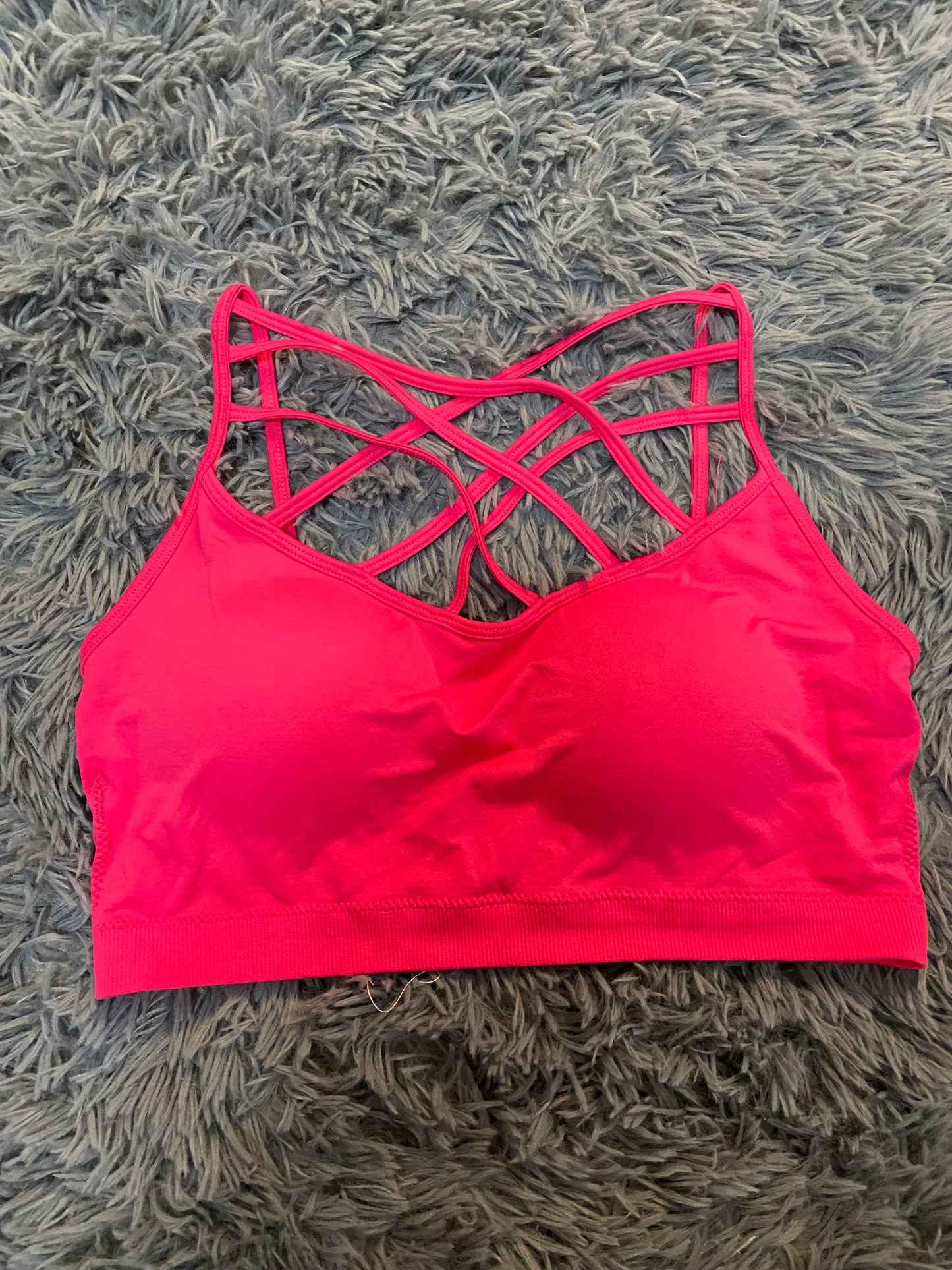 Hot Pink Caged Front Bralette