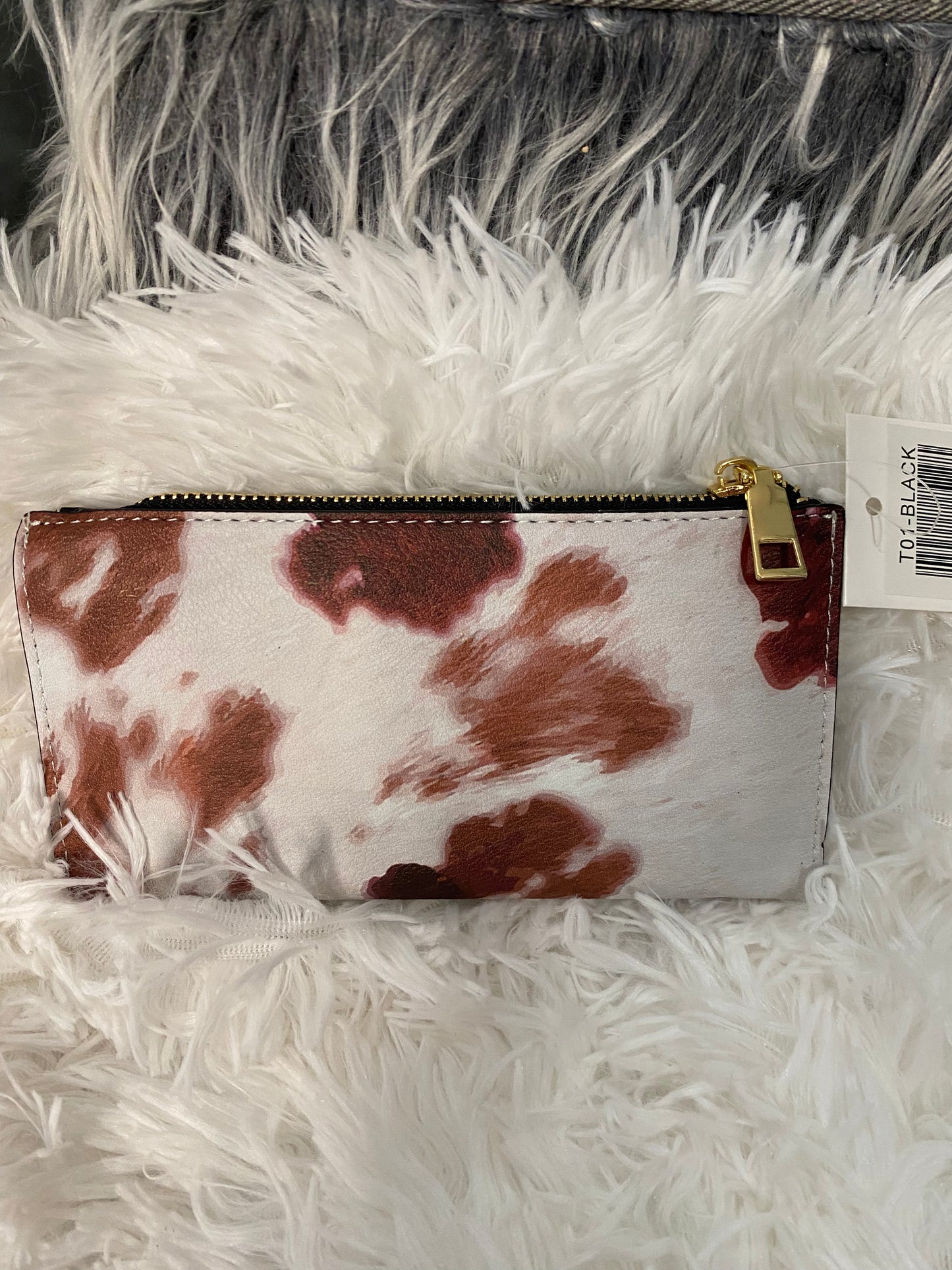 Brown Cow Print Wallet