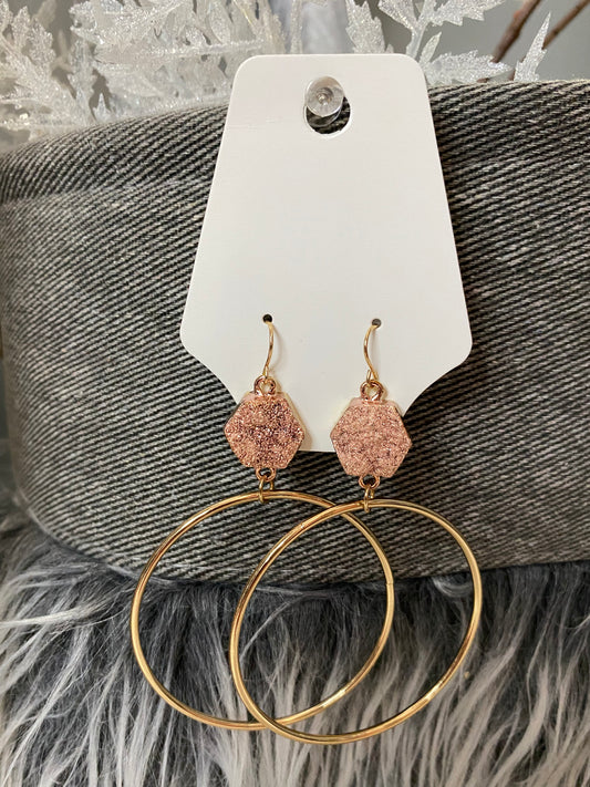 Rose Gold Shimmer Earrings