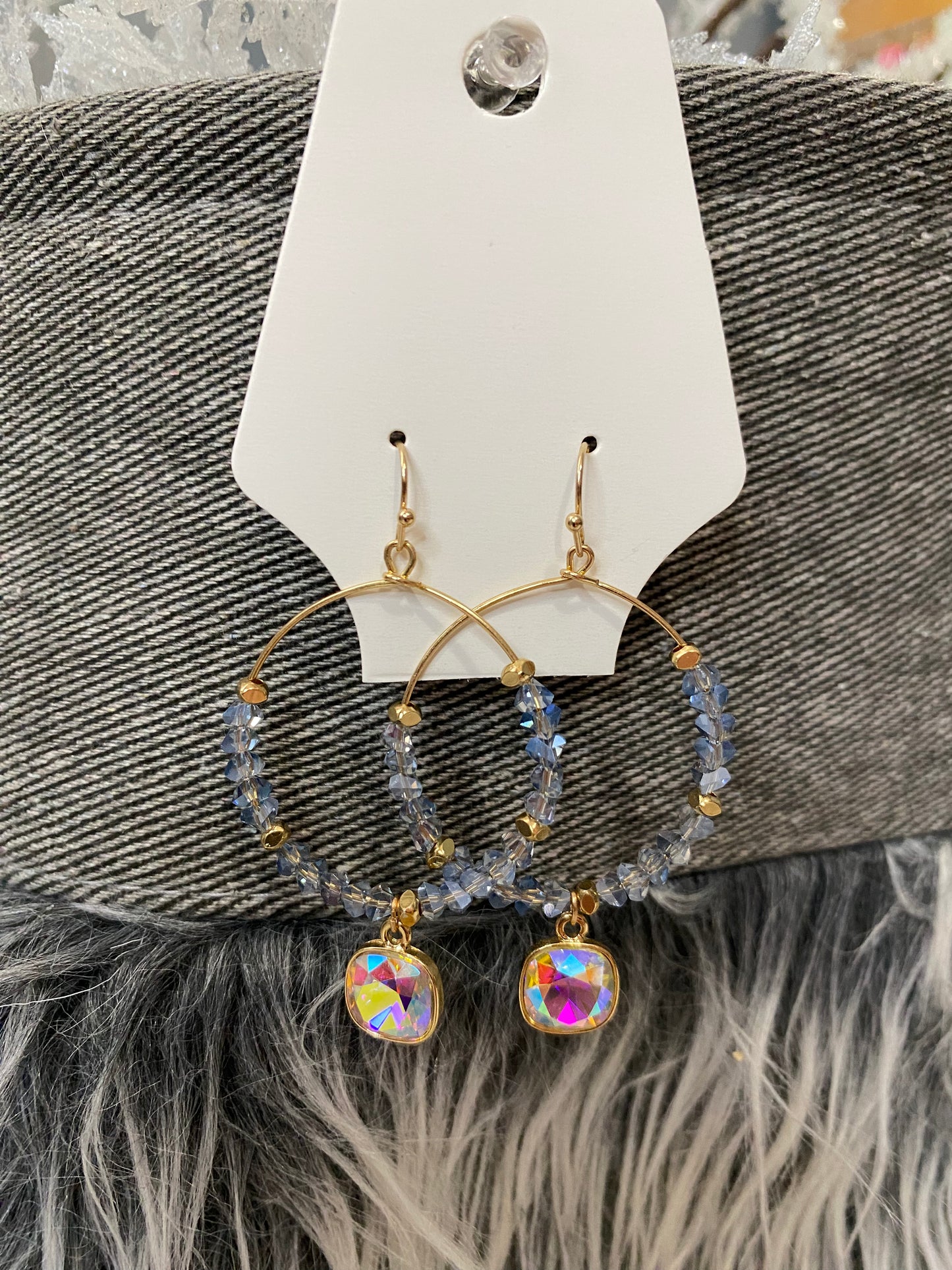 Blue/Gold Multi Earrings