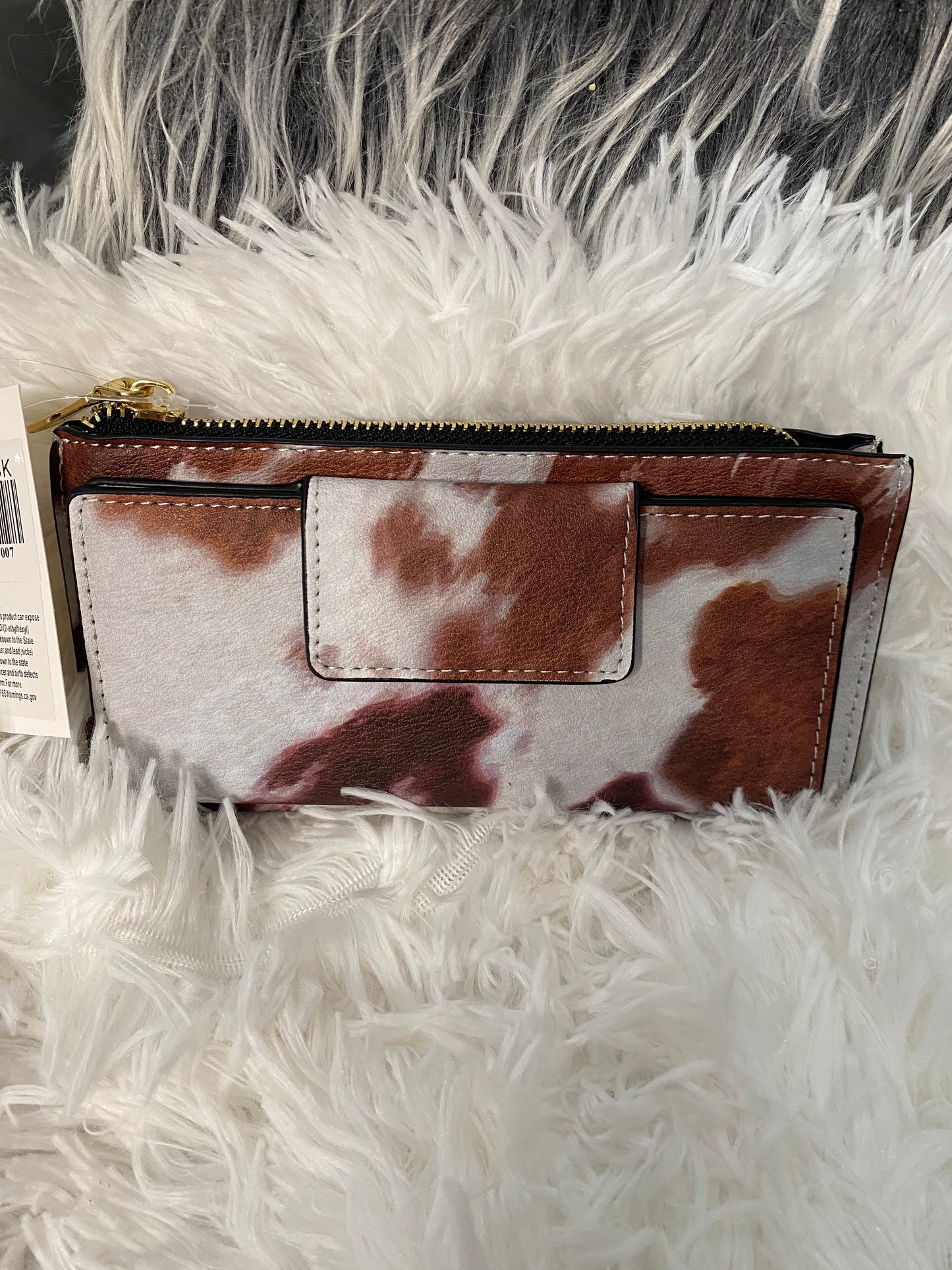 Brown Cow Print Wallet