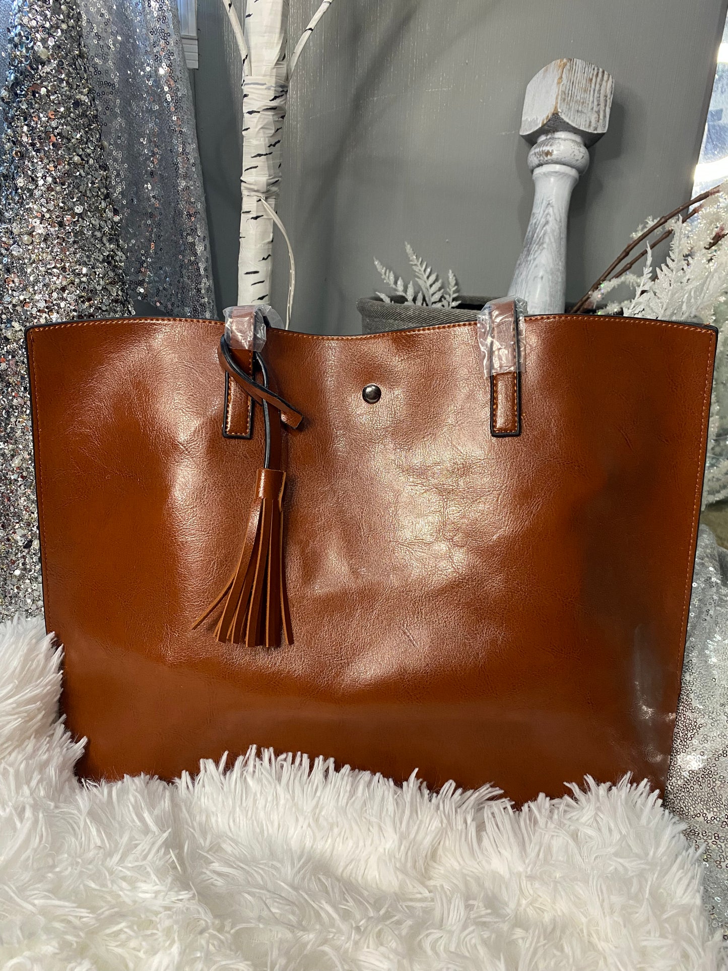 Brown Leather Tote Bag