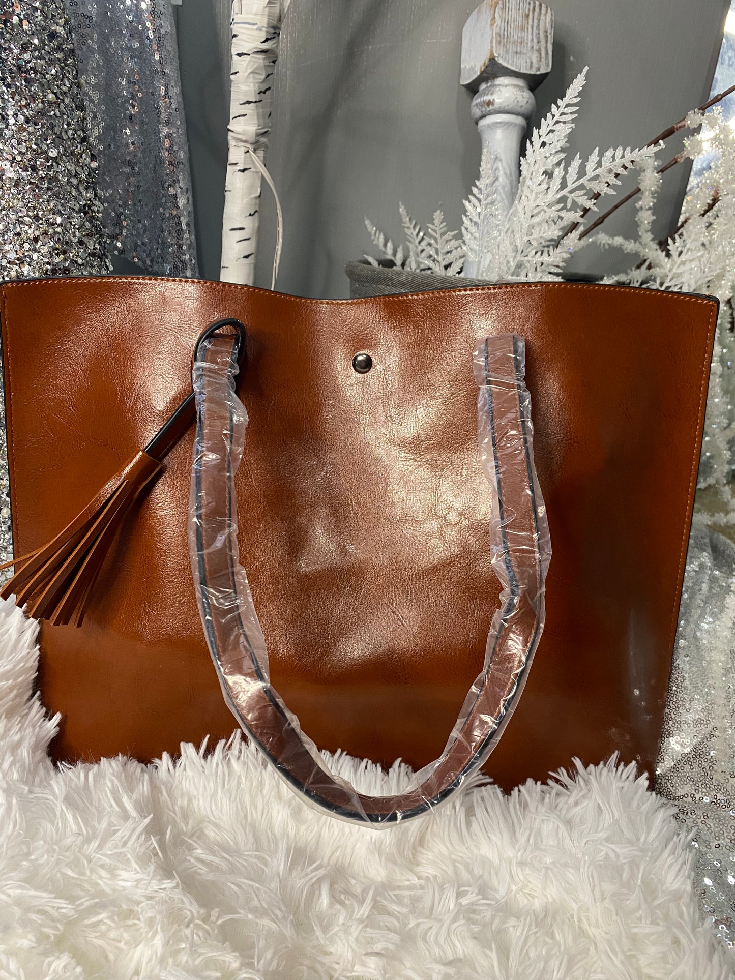 Brown Leather Tote Bag