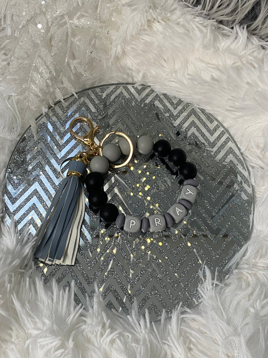 Grey Pray Keychain