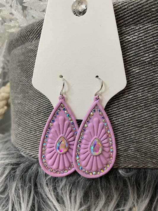 Purple Multicolor Earrings